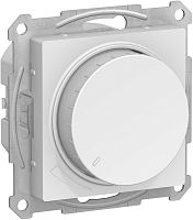 Светорегулятор поворотно-нажимной без рамки Systeme Electric AtlasDesign 5-400Вт белый картинка